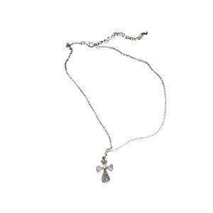 Silver Cross Necklace 18" Length
